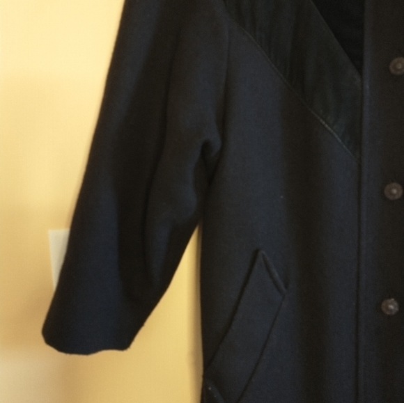 VINTAGE 90s Editions Wool Blend Jewel Tones Long Button Front Coat Size Medium - Picture 5 of 10